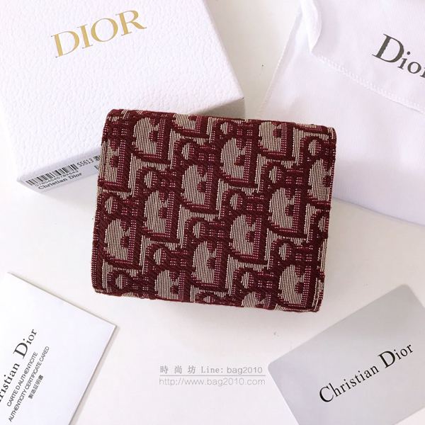 Dior包 迪奧零錢包 Dior馬鞍老花三折短錢包 S5613  Dyd1027